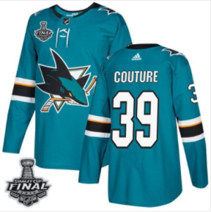 Joe Pavelski Sharks Teal Heim Blau 2019 Stanley Cup Final Stitched